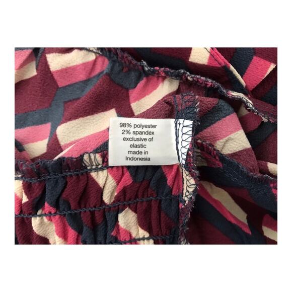 Lane Bryant Top Size 24 Multicolor Geometric Print Long Sleeve Cropped Wrap - Picture 10 of 14